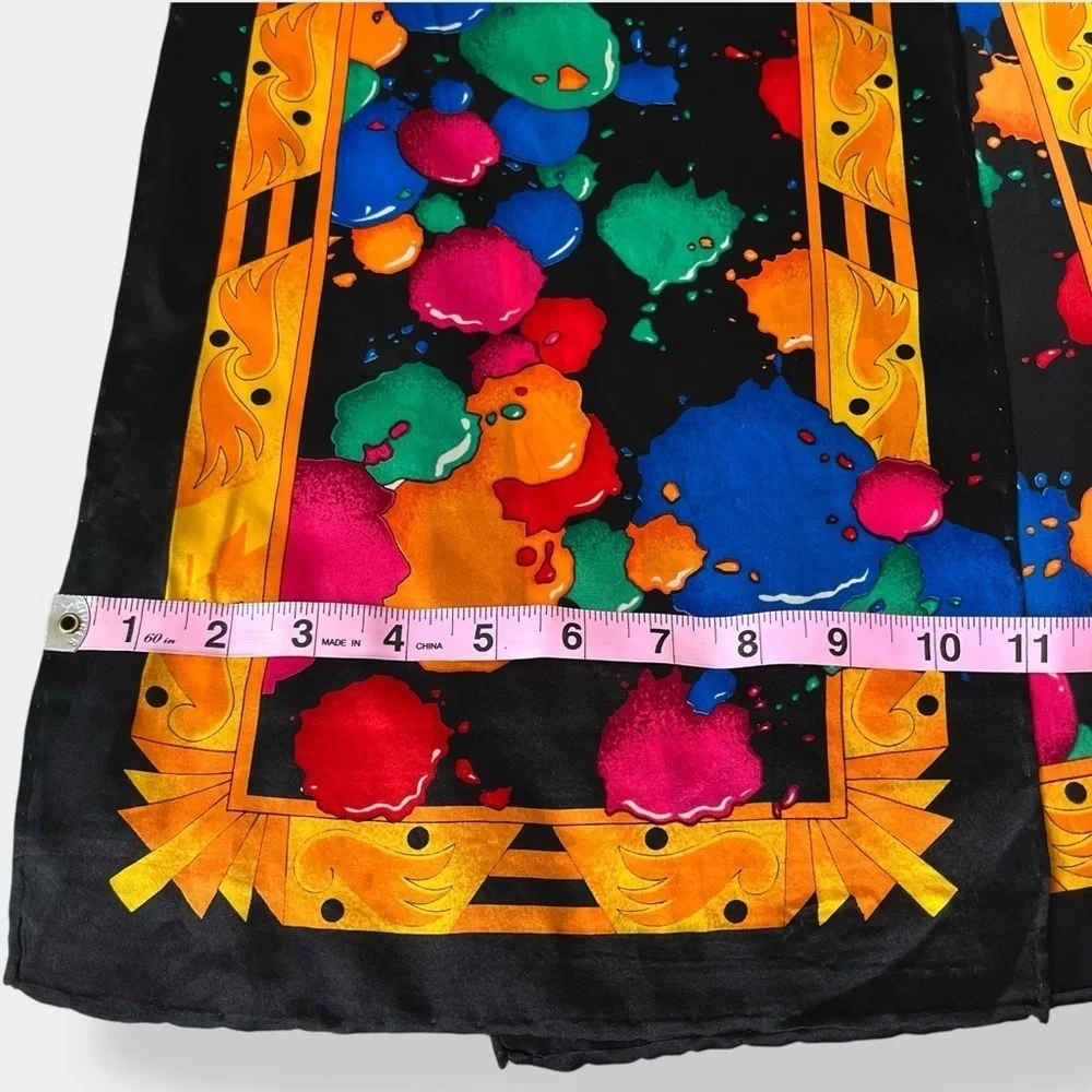 Rush Limbaugh Silk Scarf No Boundaries Paint Splatter Abstract